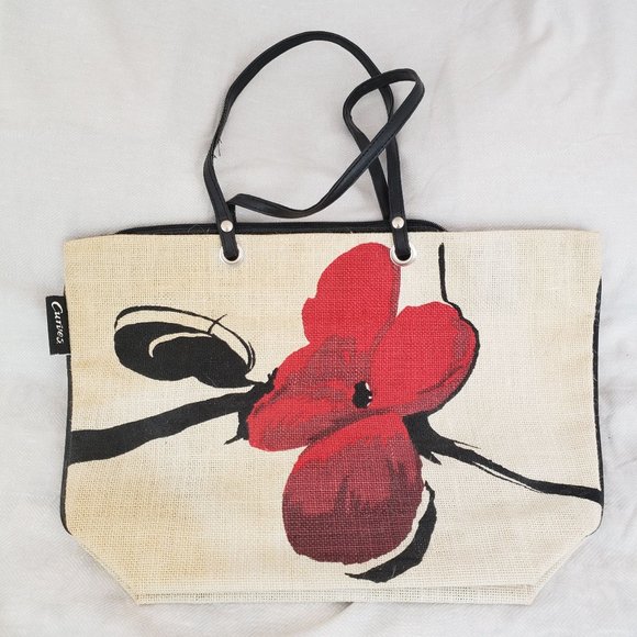 Floral Canvas Tote - Picture 1 of 7